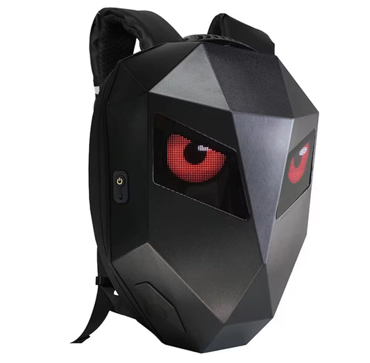 Sac à Dos Trottinette Coque Dure avec Yeux LED Lumineux – Protection et Style