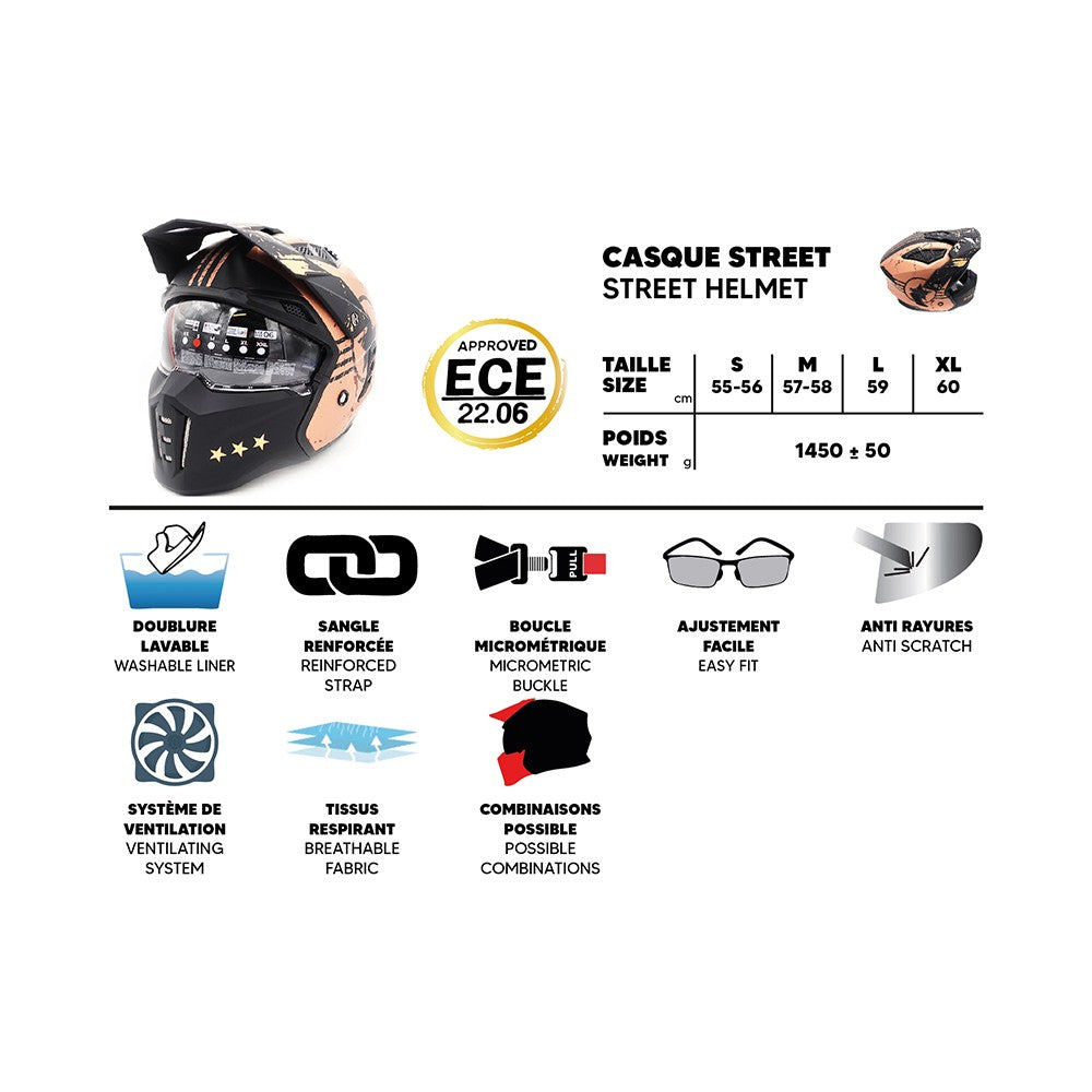 Casque Street FRV · Hero Gold